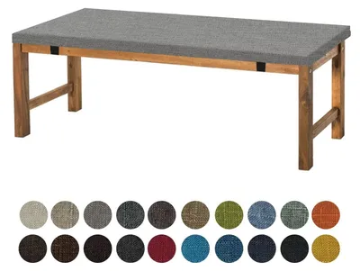 Produktbild von Sitzkissen Bankkissen Stuhlkissen - 30 x 60 x 5 cm - Waschbar - Rutschfest - Dunkelgrau - Für Stuhl und Bank