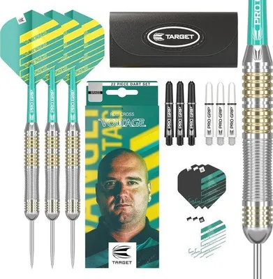 Produktbild von Famanu Darts Set 22G - Komplettes Dartset mit Stahlspitzen und Aufbewahrungsetui