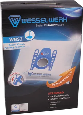 Produktbild von 4 x WBS2 = Swirl S62/S67 Staubsaugerbeutel für Bosch Privileg Siemens Krups Swirl