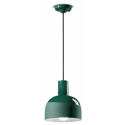Zdjęcie produktu dla Ferroluce Caxixi lampa wisząca Ø 22,5cm zielona okrągła