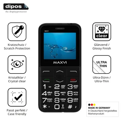Produktbild von 4x Schutzfolie für Maxvi B231 klar Displayschutzfolie Folie Display Schutz dipos