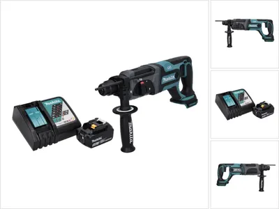 Image de Makita DHR 241 RT1 Perforateur sans fil 18 V 2,0 J SDS plus + 1x Batterie 5,0 Ah + Chargeur