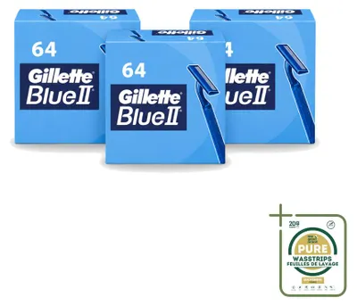 Image de 3 rasoirs jetables Gillette Blue II - Pack économique - 3 pièces