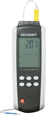 Zdjęcie produktu dla VOLTCRAFT PL-125-T4 Temperatur-Messgerät -200 bis +1372 °C Fühler-Typ K, J (PL-125-T4)