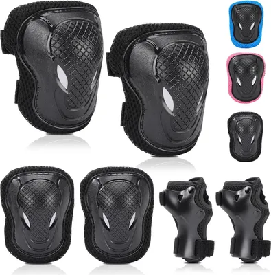 Produktbild von Knieschoner Kinder, Verstellbare Knieschš¹tzer Ellenbogenschoner Handgelenkschoner, Schoner Schš¹tzer Inliner Kinder, Protektorenset fš¹r Inliner Skaten Roller Skateboard Rollschuhe