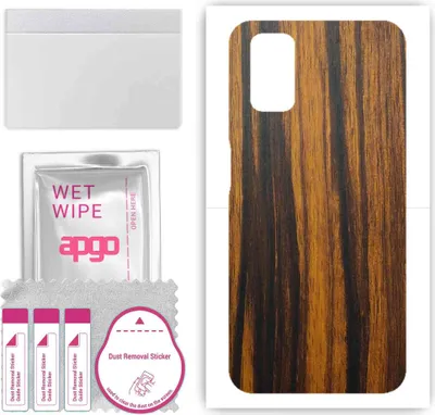 Produktbild von apgo Rückseite Schutzfolie, Skin, kompatibel mit Oppo A52, Hinten Displayschutzfolie aus Vinylfolie, kratzfest, einfache Montage - Tigerwood