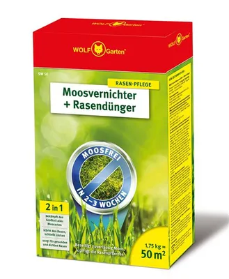 Produktbild von Moosvernichter + Rasendünger WOLF-Garten 1,75 kg / 50 m²
