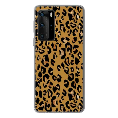Produktbild von MuchoWow® Handyhülle Schutzhülle Hülle für Huawei P40 Pro Pantherdruck - Gelb - Gold Silikon Softcase Handy Hülle - Schutz