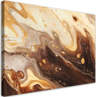 Produktbild von Leinwandbild Beige Abstraktion mit Gold 120x80 Feeby Beige bild für die wand bereit zum aufhängen