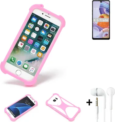 Produktbild von K-S-Trade Bumper + Kopfhörer kompatibel mit LG Electronics Stylo 6 Handy Hülle Schutzhülle Silikon Schutz Hülle Cover Case Silikoncase