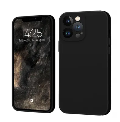 Produktbild von Hülle für Apple iPhone 12 Pro Max Case Cover Bumper Smartphone Softgrip Schutzhülle Farbe: Schwarz