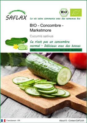 Image de SAFLAX  -- Concombre - Marketmore - 20 graines - Cucumis