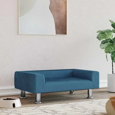 Immagine prodotto di vidaXL Letto per cani blu 70x45x26,5 cm in velluto