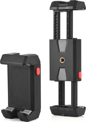 Produktbild von Universelle Stativhalterung fuer Telefon und Tablet, verstellbarer Tablet-Halter, Telefonklemme, Telefon- und Pad-Clip mit Cold Shoe Mount-Ersatz fuer iPad iPhone 15/14/13