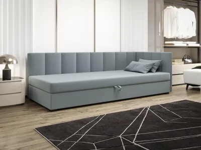Obrázok produktu pre Jednolôžková posteľ 100x195 MANKA PLUS 2 - modrošedá