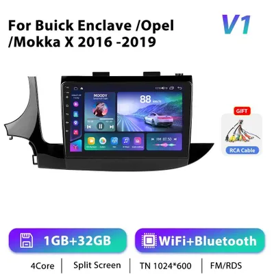 Image de Pour Opel Mokka X 2016-2019 - Autoradio Android 2-DIN - Écran tactile de 23 cm - Android 13 - Navigation GPS - 1 Go de RAM, 32 Go de ROM - HD 1280×720 - RDS