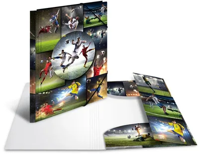 Produktbild von Sammelmappe A3 Football Karton Packung mit 3 Stück