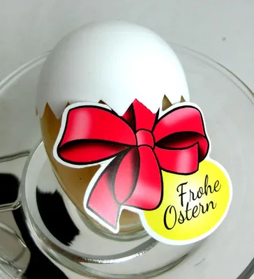 Produktbild von Frohe Ostern "Eierlikör mit Schwarzwälder Kirsch" Oster-Ei aus Glas 50ml