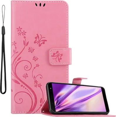 Obrázok produktu pre Cadorabo kryt pre Samsung Galaxy J6 2018 ochranný kryt v ružovej farbe ochranný kryt kryt mobilného telefónu obal kvety kvetinový obal