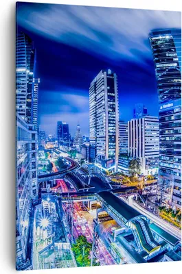 Produktbild von Bild auf Leinwand - Leinwandbild - Einteilig - Asien bangkok stadt architektur - 70x100cm - Wand Bild - Wandbilder - Leinwanddruck - Wanddekoration - Leinwand bilder - Wandbild - PA70x100-2457