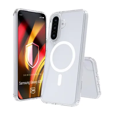 Obrázok produktu pre Pancierované priehľadné puzdro so zadným krytom MagSafe pre Samsung Galaxy A26 5G - 3mk Hardy LiqForce MagCase