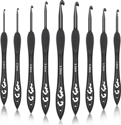 Produktbild von Häkelnadel-Set 9-teilig, austauschbare Rundstricknadeln für Nadeln, Kurzwarennadel