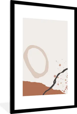 Produktbild von MuchoWow® Gerahmtes Poster Sommer - Schwarz - Grau 60x90 cm - Poster mit Schwarzem Bilderrahmen Wandposter Rahmen Foto Bilder - Dekoration - Wandposter Wohnzimmer - Hochwertig