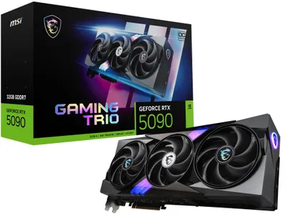 Zdjęcie produktu dla MSI GAMING GeForce RTX5090 TRIO OC 32GB, GeForce RTX 5090, 32 GB, GDDR7, 512 bit, 7680 x 4320 px, PCI Express x16 5.0