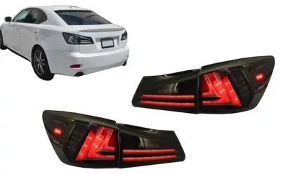 Imagen del producto de Luces traseras LED completas para LEXUS IS XE20 (2006-2012), barra de luces para modelo actualizado, nuevo modelo XE30, color humo.