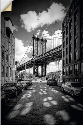 Produktbild von ARTland Wandbild, selbstklebend Manhattan Bridge in Brooklyn, New York Größe: 60x90 cm