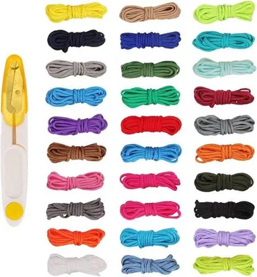 Immagine prodotto di Famanu Set di corda paracord 550 - 30 pezzi, multifunzionale per la creazione di braccialetti e portachiavi fai-da-te