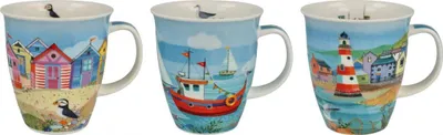 Image de Tasse Nevis, « Shoreline » - Choix du motif : lot de 3 (1 motif A, B et C chacun)