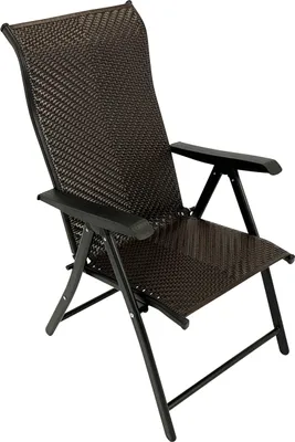 Produktbild von TPFGarden KLAPPSESSEL Hochlehner, Gartenstuhl aus Stahl + Polyrattan in braun