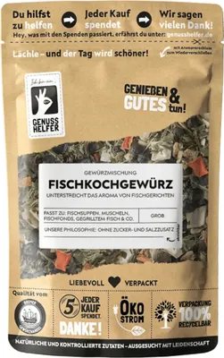Produktbild von Fischkochgewürz, grob, Gewürzmischung für leckere Fischsuppe, zum Kochen und Grillen, 100g