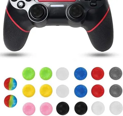 Zdjęcie produktu dla Silikonowe nakładki na joystick (20 sztuk) do kontrolerów – antypoślizgowe – zamienne – akcesoria – do PS2/PS3/Xbox One/360/Switch