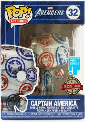 Produktbild von Funko Pop Marvel: Avengers 2020 Game - 32 Captain America Art Series (special Edition) 9 Cm