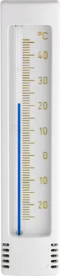 Produktbild von Analoges Thermometer Innen & Außen weiß mit Goldprägung wetterfest 2-Punkt-Justierung quecksilberfrei  Germany