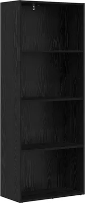 Image de Meuble de rangement indépendant, aspect chêne noir, 60 x 30 x 151,5 cm