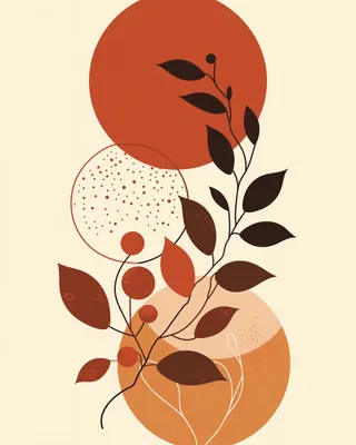 Produktbild von Boho moderne Poster für das Wohnzimmer 40x50cm Farbton Palette