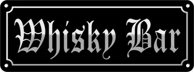 Produktbild von vianmo Blechschild 10x27 cm Whisky Bar Alkohol Kneipe Essen Trinken Club