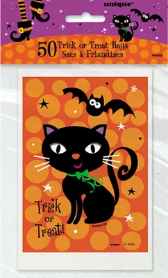 Immagine prodotto di Sacchetti di caramelle Spooky Boots50 pezzi arancio-nero 10 x 15 cm - Taglia unica