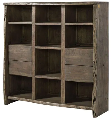 Produktbild von MASSIVMOEBEL24.DE Bücherregal Akazie grau lackiert  PURE ACACIA #410