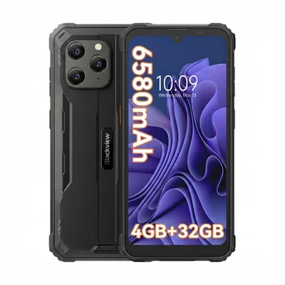 A product image of a rugged smartphone, showing both the front and back.
