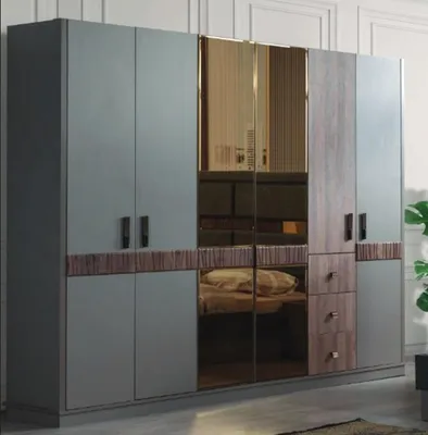 Immagine prodotto di Grigio grande armadio camera da letto armadi in legno mobili nuovo