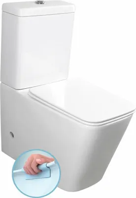 Zdjęcie produktu dla PORTO Combi WC, bez kołnierza, odpływ pionowy/poziomy, biały