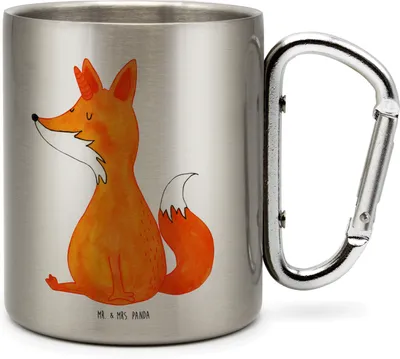 Produktbild von Mr. & Mrs. Panda Thermobecher Einhorn Fuchs - Transparent - Geschenk, Fuchshörnchen, Teetasse, Edelstahl, Unicorn, Füchse, Einhörner, Isolierbecher, Unicorns, Trinkbecher