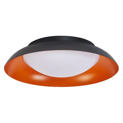 Obrázek produktu pro LEDVANCE Orbis Plate LED stropní svítidlo, černo-oranžové, 19W, 1000lm, 3000K, 310mm, 830 přátelská teplá bílá, stmívatelné ve 3 stupních nakopnutím, krytí IP20, montážní šrouby a hmoždinky součástí balení