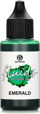 Immagine prodotto di Octopus Fluids Alcohol Ink EMERALD, inchiostro alcolico per Fluid Art e resina, verde