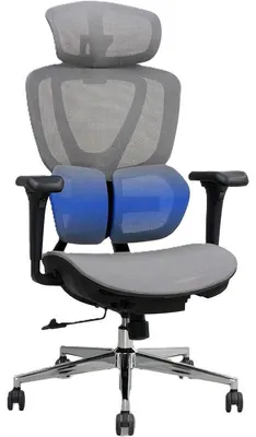 Zdjęcie produktu dla Ergonomiczne krzesło biurowe C5G-air, zagłówek 3D, szare