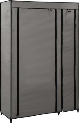 Faltschrank Grau 110x45x175 cm Stoff